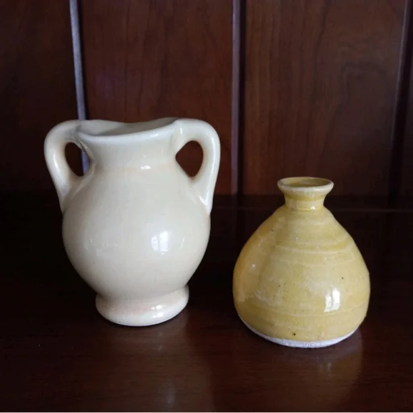 Handmade Multicolor Pottery Mini Vase Mixed Lot Mokiware Clay Ceramic - Picture 11 of 16